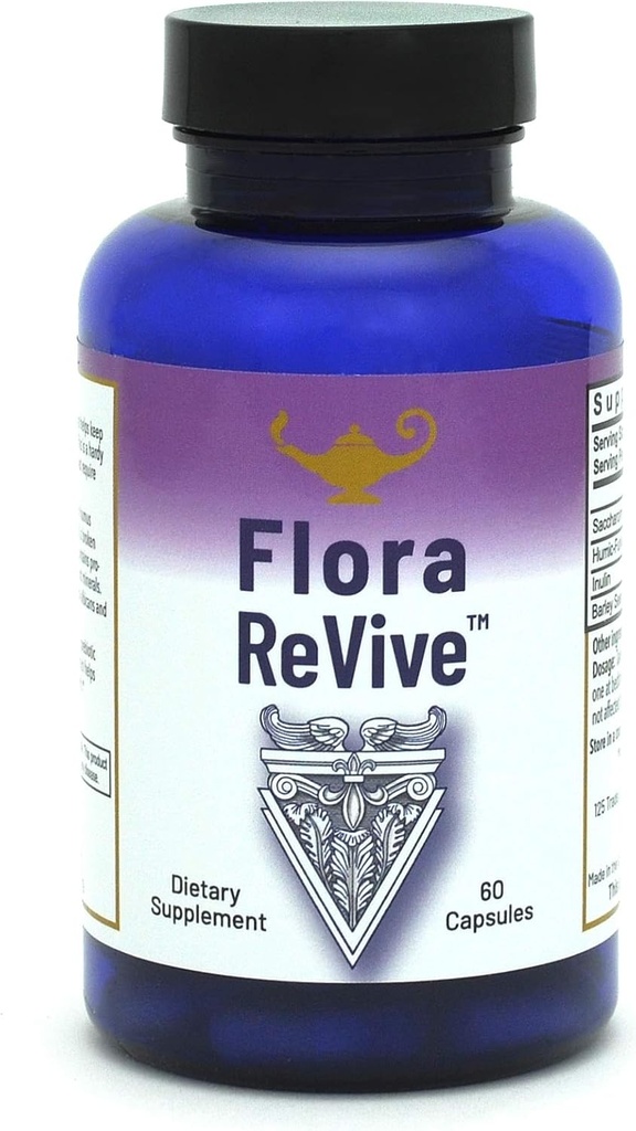 RnA Reset Flora Revive - プレバイオティクス&ヒューミック・フルヴィック・ブレンド、シェルフ・ステーブル、10億CFU(60カプセル)と土壌ベースの毎日のプロバイオティクス