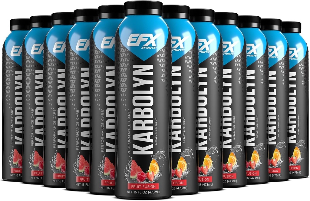 EFXスポーツカルボリン燃料ドリンク | プレ・イントラ・ポストワークアウト 炭水化物ドリンク | 炭水化物負荷・持続エネルギー | 興奮剤・砂糖フリー | 12パック(フルーツフュージョン)