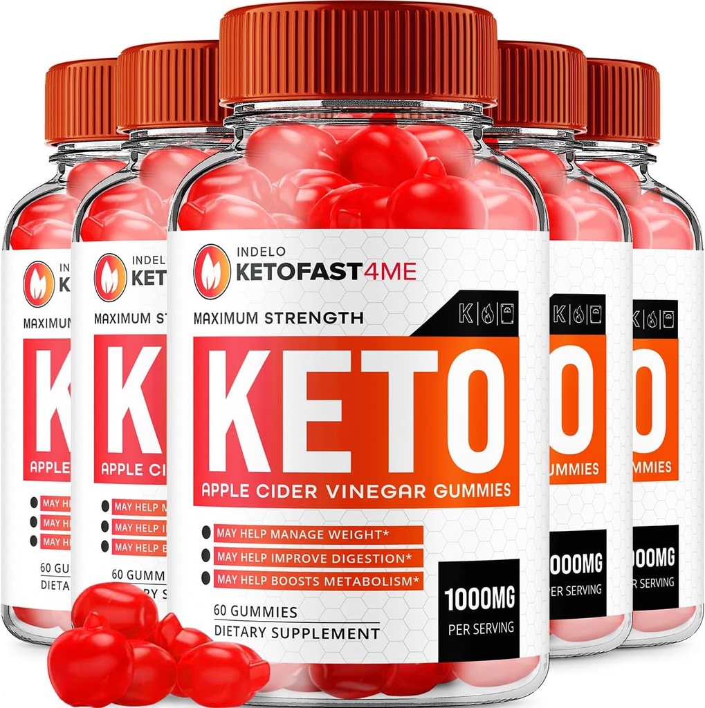 (5パック) KetoFast4Me ACV Gummies Advanced, KetoFast 4 Me ACV Gummies Apple Cider Vinegar Keto Fast 4 Me 体重管理 ACV Gummies Keto Fast4Me 口コミ ビタミン B12 Keto+acv, 1000mg (300 Gummies)