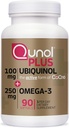 QunolプラスUbiquinol CoQ10 100mgとOmega 3フィッシュオイル250mg、余分強さの酸化防止の補足、90の計算