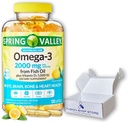 Omega 3 2000mgのsoftgels-の魚油、120ct (パッケージ1の)、 Fusionの店によって囲まれる