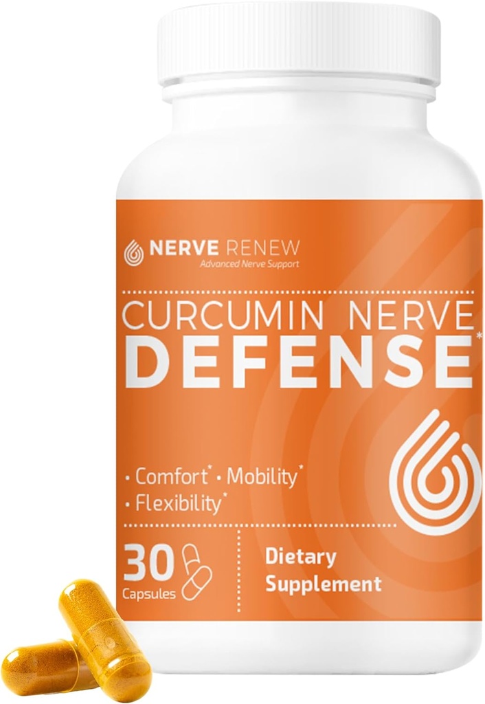 NERVE RENEW Curcumin Nerve 防衛 ととも に Meriva Curcumin Phytosome のために 完全な Nerve 栄養と快適 - 最適化された Curcumin と ブラックペッパー エキス - 30 カプセル