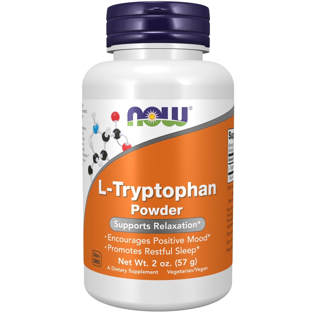 NOW Foodsは、L-Tryptophanパウダー、フリーフォーム、サポートリラクゼーション*、アミノ酸、2-オンスを補います
