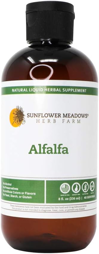 Alfalfaの液体の草の補足- 8oz-アルコール・フリー、有機性原料となされる非GMO