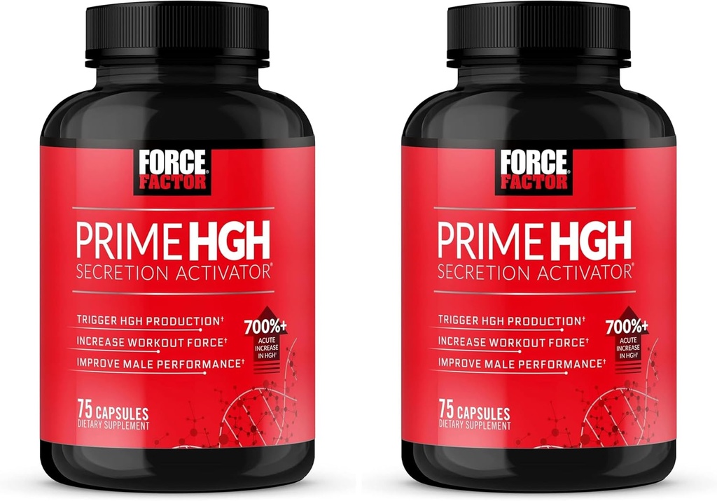 フォースファクタープライム HGH 分泌活性化剤, 臨床的にトリガー HGH の生産を助けるアルファサイズの男性のための HGH サプリメント, ワークアウトフォースを増加, パフォーマンスを向上, 75 カプセル