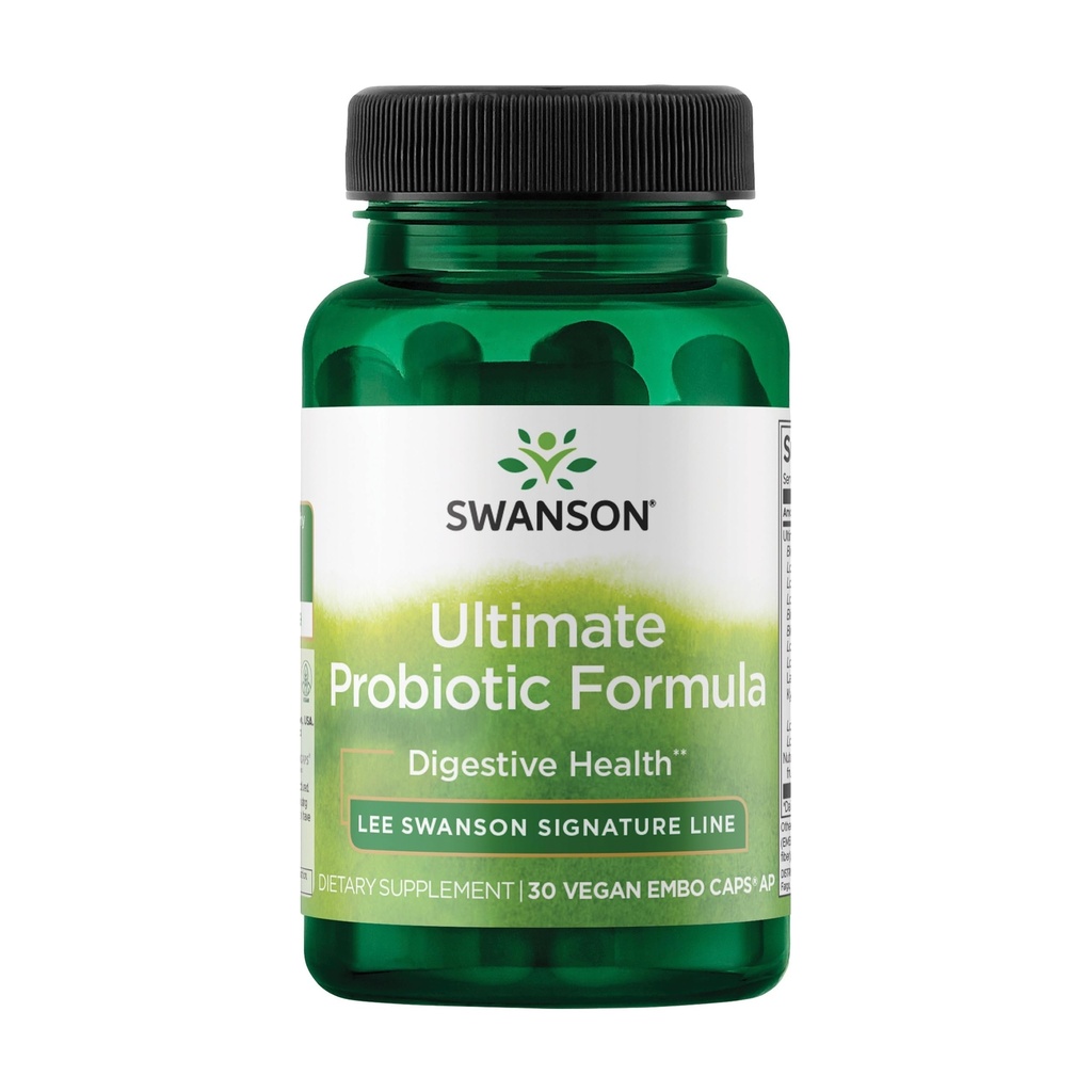 Swanson Ultimate Probioticフォーミュラ消化の健康免疫システムサポート66 Billion CFUプレバイオティックNutraFlora scFOS 30 DRcaps Veggieカプセル(キャップ)