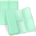 FYYデイリーピルオーガナイザー、7コンパートメントポータブルピルケーストラベルピルケーストラベルピルオルガナイザー、[フォールディングデザイン]ビタミン、コッド肝臓油、サプリメント、薬用グリーンを保持するためのPill Box
