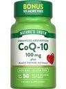 Nature's Truth CoQ10 100mg | 50 Softgels | プラスブラックペッパーエキス | 非GMOとグルテンフリーのサプリメント