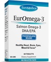 EuroMedica EurOmega-3 - EPAとDHA - 脳の健康サポートのためのオメガ3錠 - 必須脂肪酸とペプチドの栄養補助 - 60錠