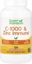 SuperNutrition、C-1000及び亜鉛免疫学、季節的なサポート方式*、酸化防止保護*、120日の供給(包装5月Vary)