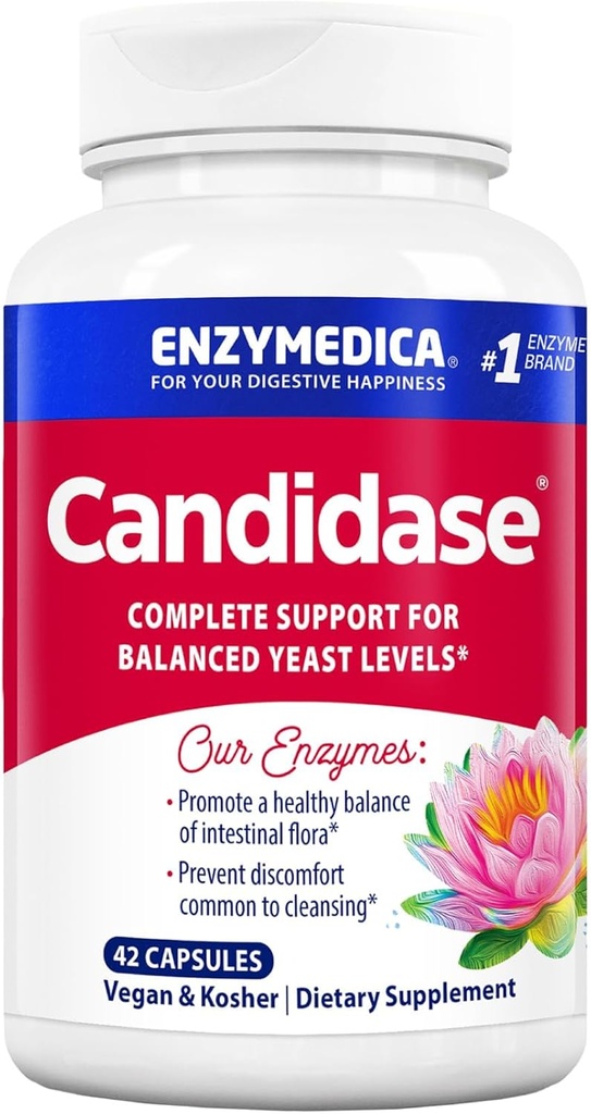 Enzymedica, Candidase, Gentle Cleansing サポートのための消化酵素, Gut Health & Digestion, 42 カウント