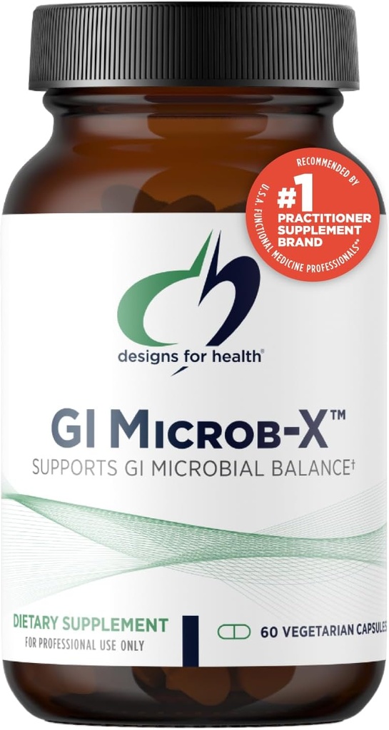 健康のためのデザイン GI Microb-X - 植物性腸サポート、クレンジング+デトックスサプリメント トリブラス、バーベリン+バーベリーエキス - ベジタリアン+非GMO(60カプセル)