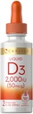 カルライル液ビタミンD3 | 2000 IU | 2 oz | ベジタリアン・非GMO・グルテンフリーのフォーミュラ | 50mcg | ビタミンD 液滴(大人用)