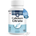 Freeda Calcium のクエン酸塩 – Kosher ビーガン骨の強さの補足 – 骨密度をサポート & 筋肉機能 – 摂食あたりのカルシウム 1000mg – ビタミン D を追加 - (100 錠)
