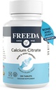 Freeda Calcium のクエン酸塩 – Kosher ビーガン骨の強さの補足 – 骨密度をサポート & 筋肉機能 – 摂食あたりのカルシウム 1000mg – ビタミン D を追加 - (100 錠)