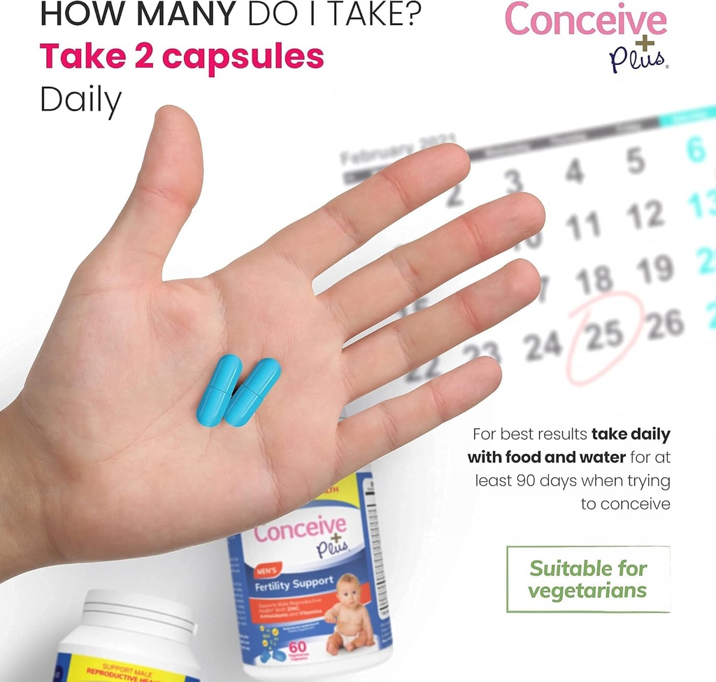 一貫したプラスの人のMotilityの束メンズ豊饒60 + Motilityの補足60のカプセル