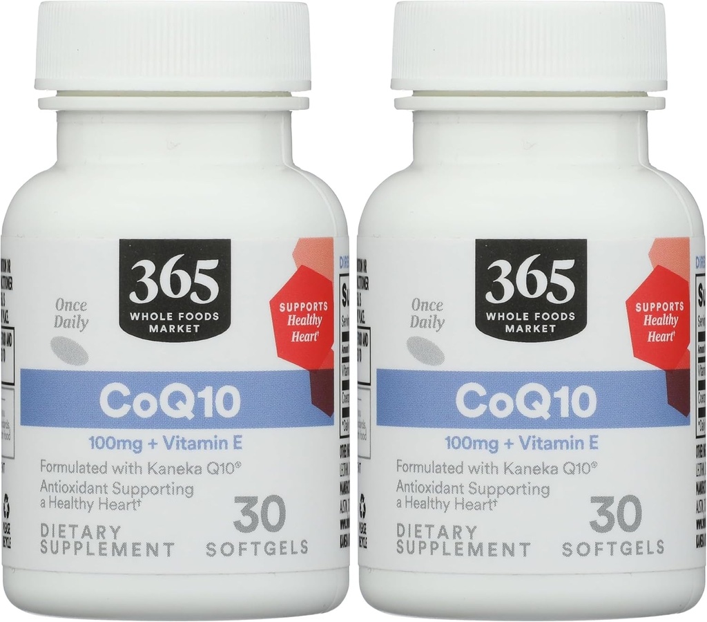 全食品市場、Co Q10 100Mg、30 Softgelsによる365(パッケージ2)