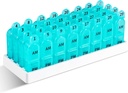 Daviky Monthly Pill Organizer 2 Times a Day, 30 Day Pill Box AM PM with Separate Container, One Month Medicine Case Twice a Day to Hold Vitamins, Supplements and Medication (Cyan)