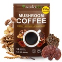 きのこのコーヒー(235g Supersize)、エネルギー、回復及び焦点のための10のスーパーフードのきのこのこのブレンド、ライオンのマネ、Reishi、Chaga、Cordyceps、8.28のOZの有機性即刻のコーヒー粉