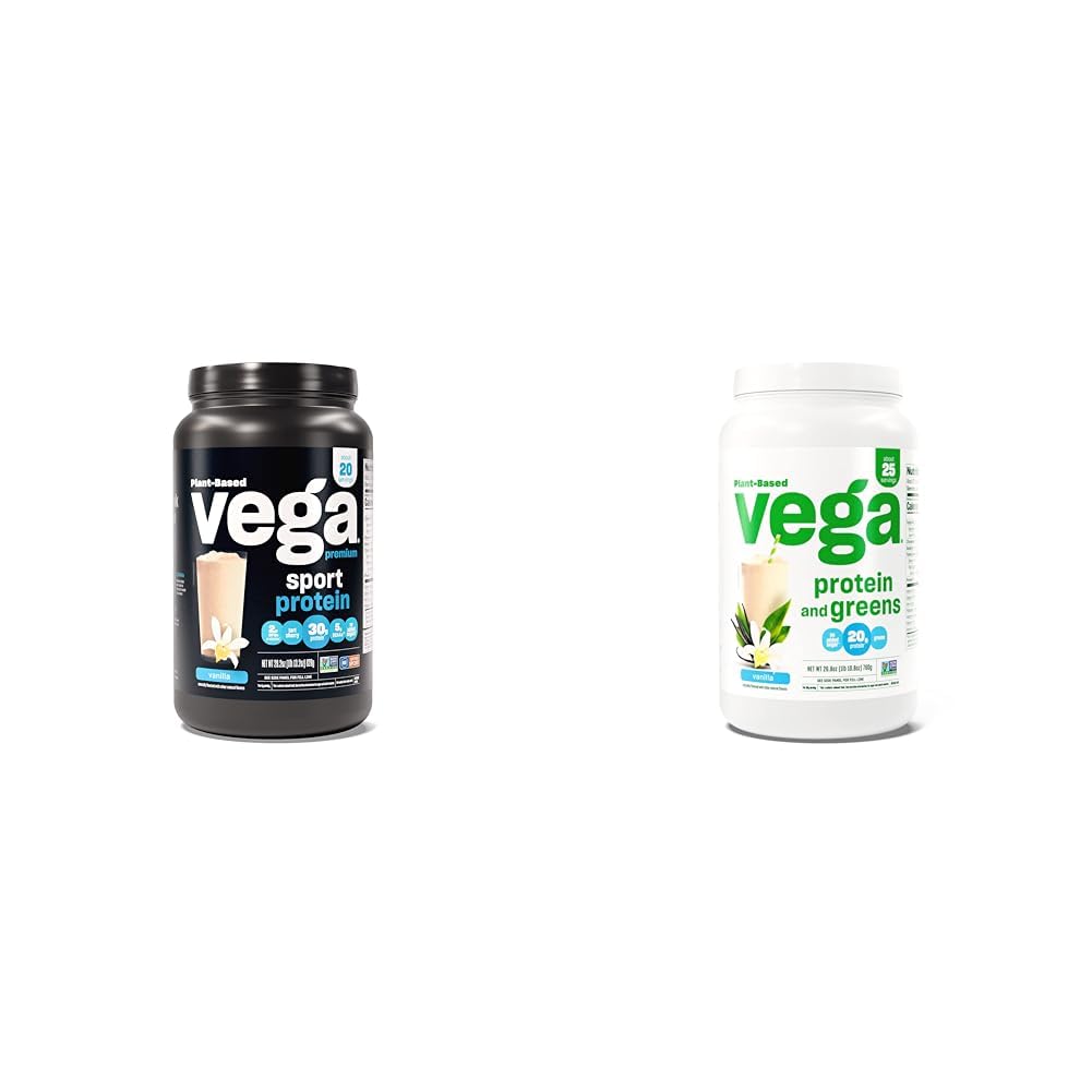 Vega Premiumスポーツプロテインバニラプロテインパウダー&プロテイン&グリーンプロテインパウダー