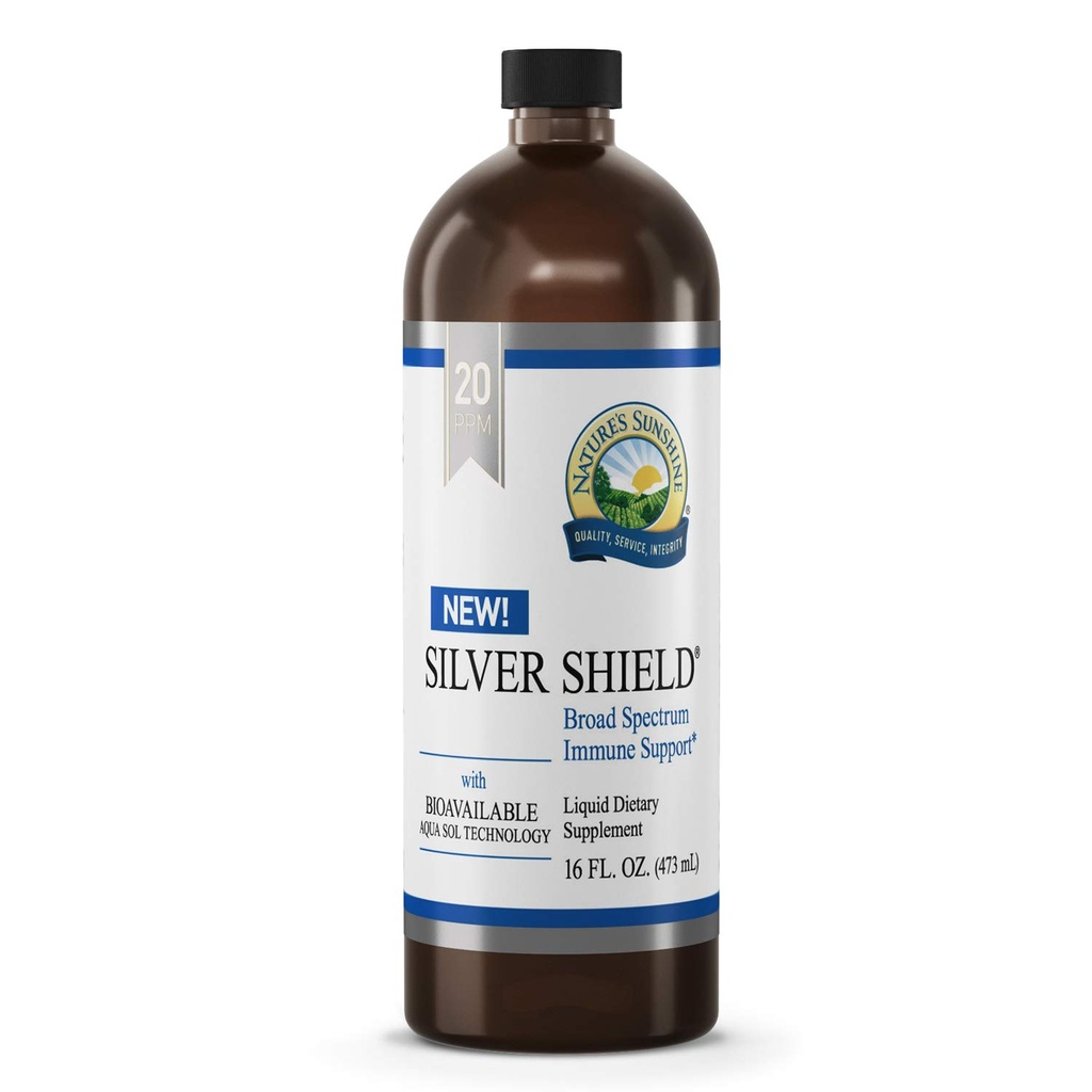 ネイチャーズ サンシャイン シルバー シールド リキッド 16 Fl Oz | アクア ソル テクノロジーのコロイド シルバー リキッド 免疫 サポートと保護を提供