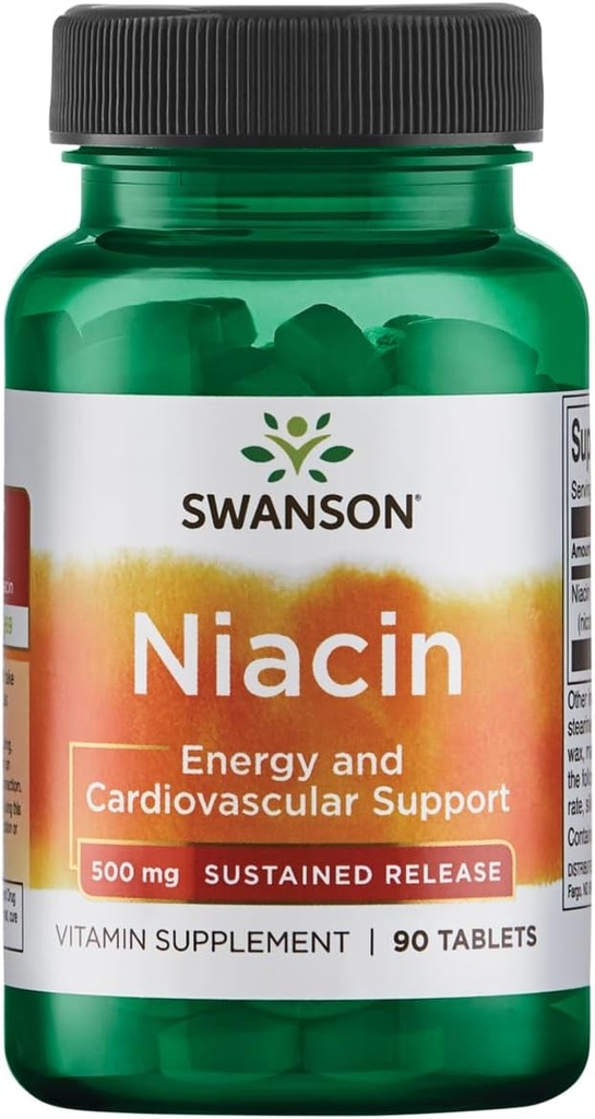 Swanson Sustainedリリース Niacin 500ミリグラム90タブ