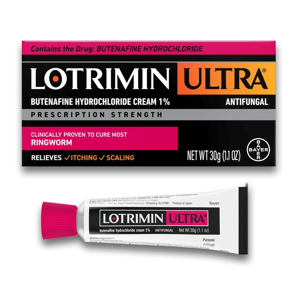 Lotrimin Ultra Ringwormのクリーム、butenafineの塩酸塩1%のほとんどのRingwormの有効なAntifungal処置、1.1のOunce (30グラム)