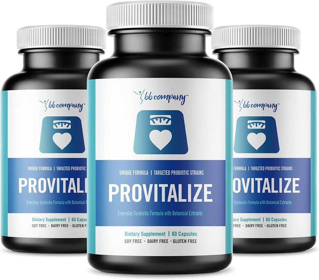 BB Company Provitalize | Womens Probiotic, Menopause | Joint Support, Sexy Midsection Curves, Digestive Health, Menopause Bloat | Turmeric Curcumin Moringa | Packaging Vary | 3 Pack