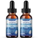 2パックグルコサミンコンドロイチンMSM液体ドロップ - Quercetin Boswelia、Bromelain、Hyaluronic酸、酸化防止免疫サポート(4 Fl oz)で大人のための余分な強さの共同サポート補足