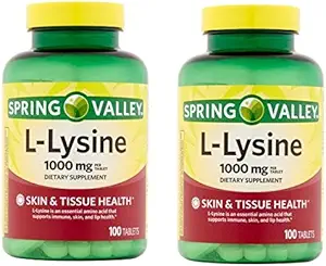 スプリングバレー - L-リジン1000mg、100錠(2パック)