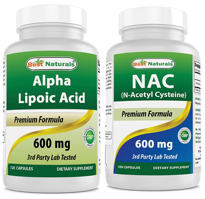 ベストナチュラルアルファリポ酸600mg&NAC N-アセチル-Cysteine 600mg
