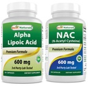 ベストナチュラルアルファリポ酸600mg&NAC N-アセチル-Cysteine 600mg