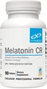 XYMOGEN Melatonin CR - Time Release Melatonin 5mg Supplement with Vitamin B6 - Nighttime + Immune Support - Biphasic Delivery Releases Quickly Then Steadily (90 Extended Release Tablets)