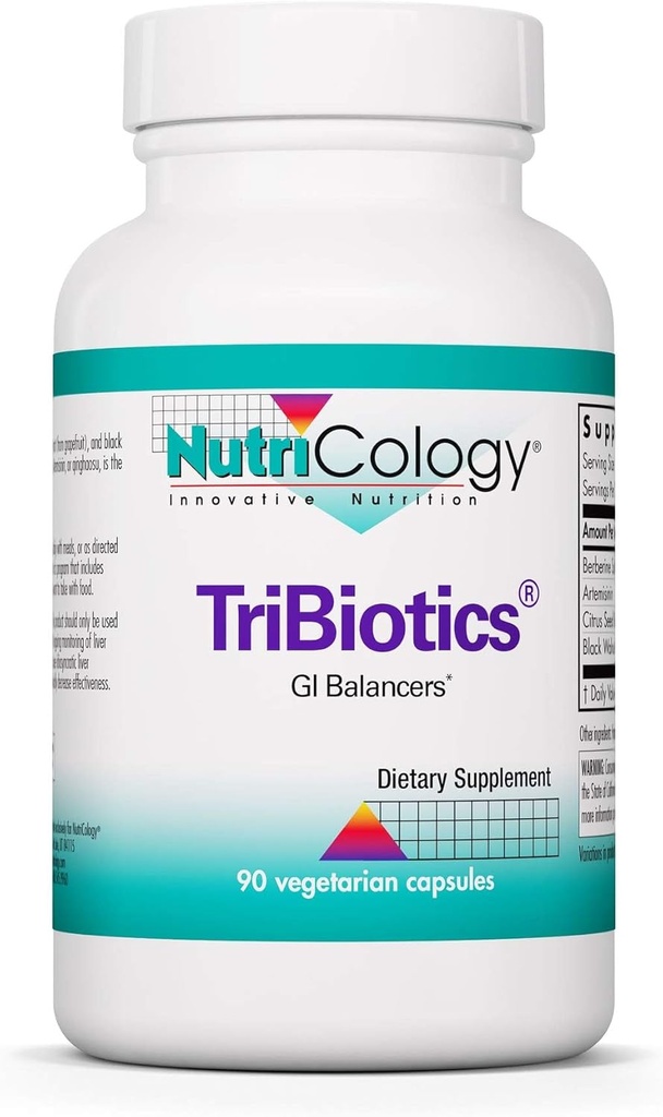 Nutricology Tribiotics - GI Balancers、Gut Health、Berberine Sulfate、Citrus Seed Extract、Black Walnut Hulls、ベジタリアンカプセル - 90カウント