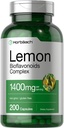 ホルバハチレモンバイオフラボノイドサプリメント | 1400 mg | 200カプセル | ルチンとヘスペリジンの複合体 | 非GMOとグルテンフリー