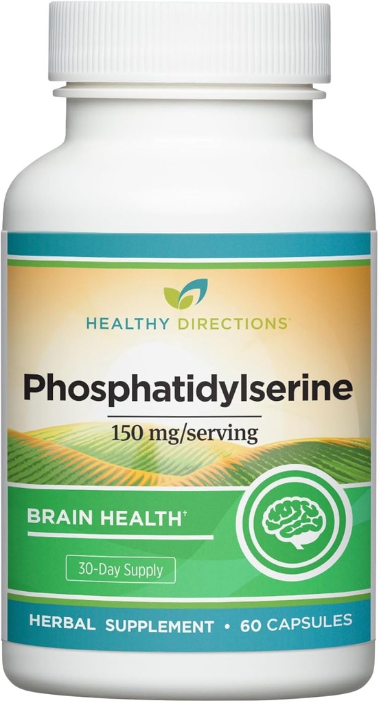健康な方向のPhosphatidylserineの補足- 150のmg/サービング、認知健康、頭脳機能および健康な記憶(30日の供給)のための60のビーガン カプセル