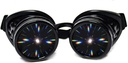 GloFXブラックパッド入り回折ゴーグル、ティンテッドレンズ、限定版 – レイブ、EDMフェスティバルアクセサリー、ライトショー、クラブ、コンサートウェア - 3Dレインボープリズムフラクタルカレイドスコープ