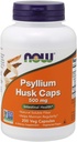 NOW Psyllium Husk 500mg, 200 Capsules (Pack of 3)