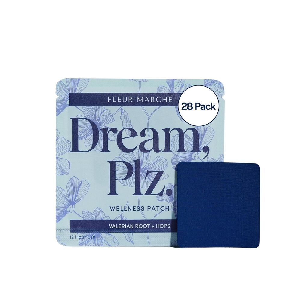 Fleur Marche Dream、Plz Botanical Sleep Patch - Valerian Root、L-Theanine、Lavender Oil & Hops - 自然鎮静 - 非常にBioavailable - 28パッチ