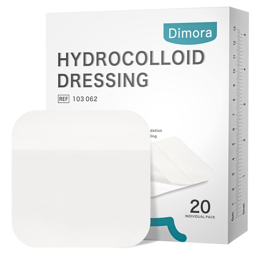 Dimora 20のパックのHydrocolloid傷のドレッシング、超薄い4" x 4"自己接着の大きいパッチの包帯
