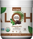 ALOHA Organic Plant Based Protein Powder, Stevia Free, Chocolate, 19.6 oz, 15 Servings