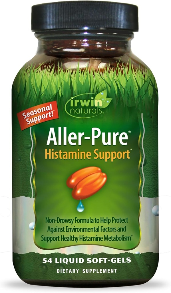 Irwin Naturals Aller-Pure - 54の液体の柔らかいゲル - Quercetin、Luteolin及びRutinとのヒスタミン サポート-非眠式