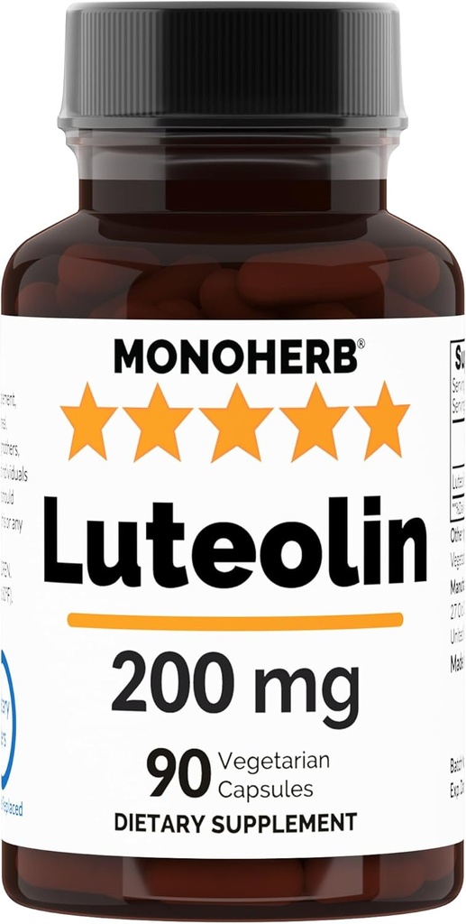 Luteolin 200 mg - 90 Veg Capsules - 90 Servings