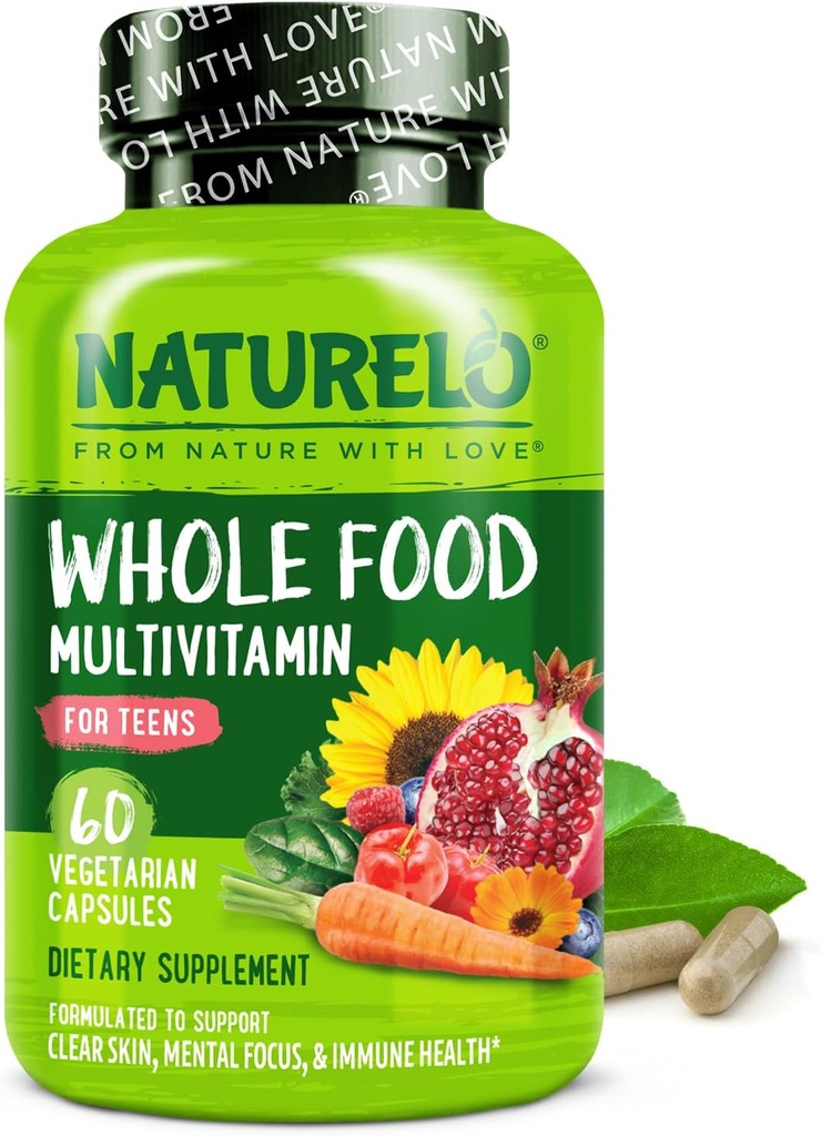 乳幼児のためのNATURELO Multivitamins/Boys、60のカプセル、ミネラル、非GMO、ベジタリアンが付いている全食糧Multivitamin