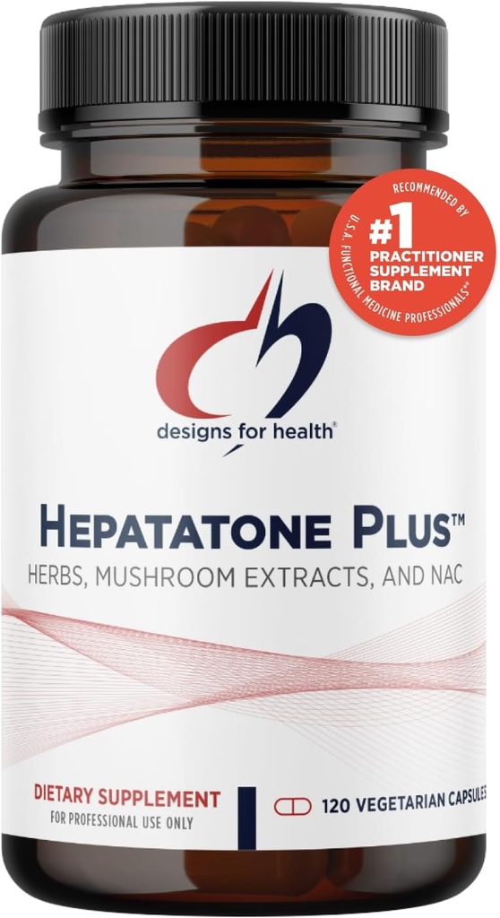 健康肝臓サポートカプセルのためのデザイン - Hepatatone Plus with Milk Thistle, NAC, Schisandra - クレンジング+免疫サポートのためのキノコ抽出物 - 男性+女性のための肝臓デトックスサプリメント(120カプセル)