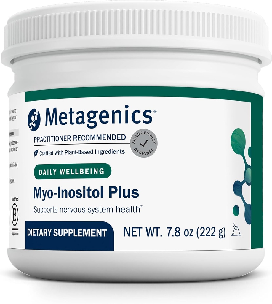 Metagenics Myo-Inositol Plus - 神経系、ストレス、睡眠、および気分のためのキレートマグネシウム&Myo-Inositol - 非GMO、グルテンフリー、ビーガン - GMP認定施設 - 30サービング