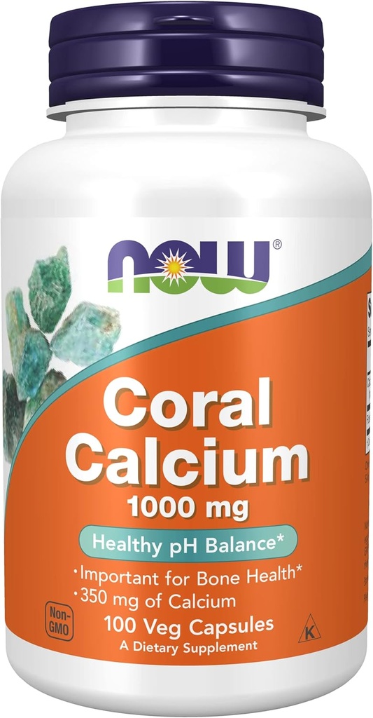NOWの珊瑚のカルシウム1000mg、100のカプセル(2のパック)