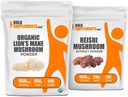 BulkSupplements Organic Lion's Mane Mushroom Extract + Reishi Mushroom Extract Bundle