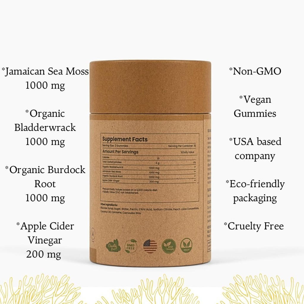 Jamaican Sea Moss + Apple Cider Vinegar (Vegan Sea Moss)