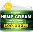 Healparkの自然な麻のクリーム-Arnica、MSM、Turmeric、Mentholと8.5のflのoz -